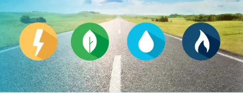 Icons representing clean transportation fuels